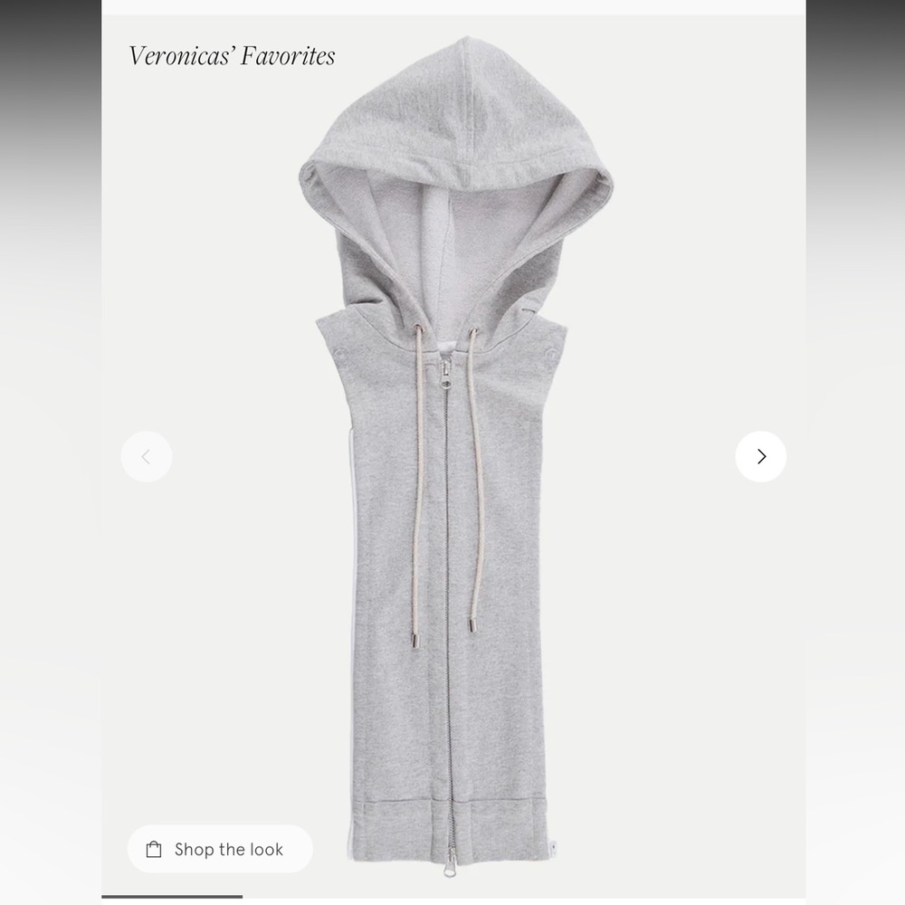 NWT Veronica Beard Hoodie Dickey in Heather Grey